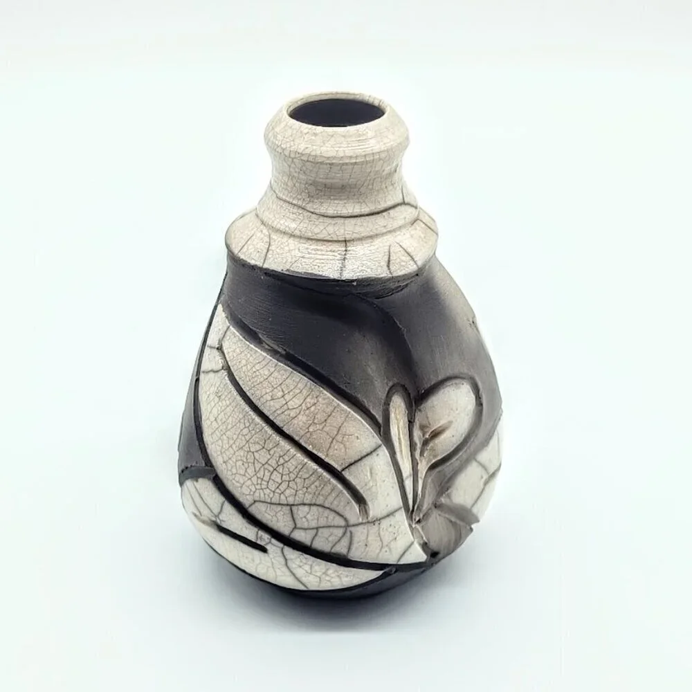 Handmade Dorothy Beach Taupe Studio Pottery Vase